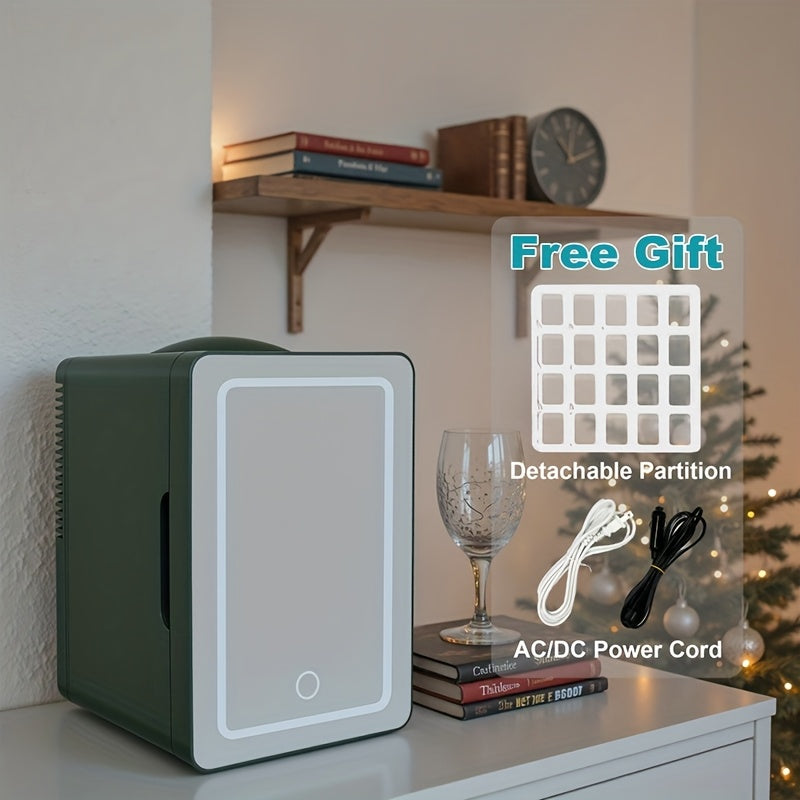 Mini Fridge, 1.59 gal/9 Can Mini Fridge, Suitable For Drinks Skincare And Cosmetics, AC/DC Cooler And Heater, Silent Portable Mini Fridge, Suitable For Bedroom Office Dorm Desk Car Travel, Black6