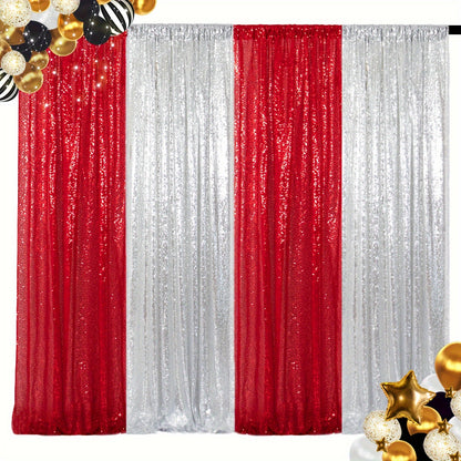 Shinybeauty Sequi Curtains 4Panels 2Ft X 8Ft Royal Blue Party Decoration Wedding Backdrop Curtains Glitter Background Backdrop Shimmer Curtain Backdrop 2 Colors Theme Curtains PHOTO BOOTH BACKDROP CURTAIN