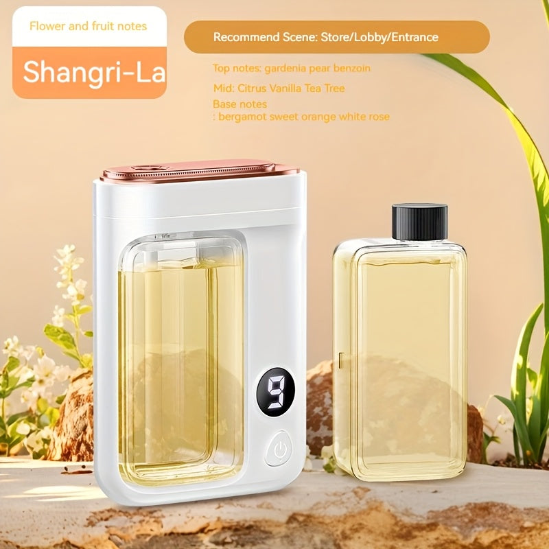Essential Oil Aromatherapy Diffuser Set, Humidifier with Essential Oils 1/4/8 Hour Timer, 5.07oz Volume, 7 Spray Levels, Aromatherapy Humidifier with Room Decoration Function Mini Aromatherapy Machine
