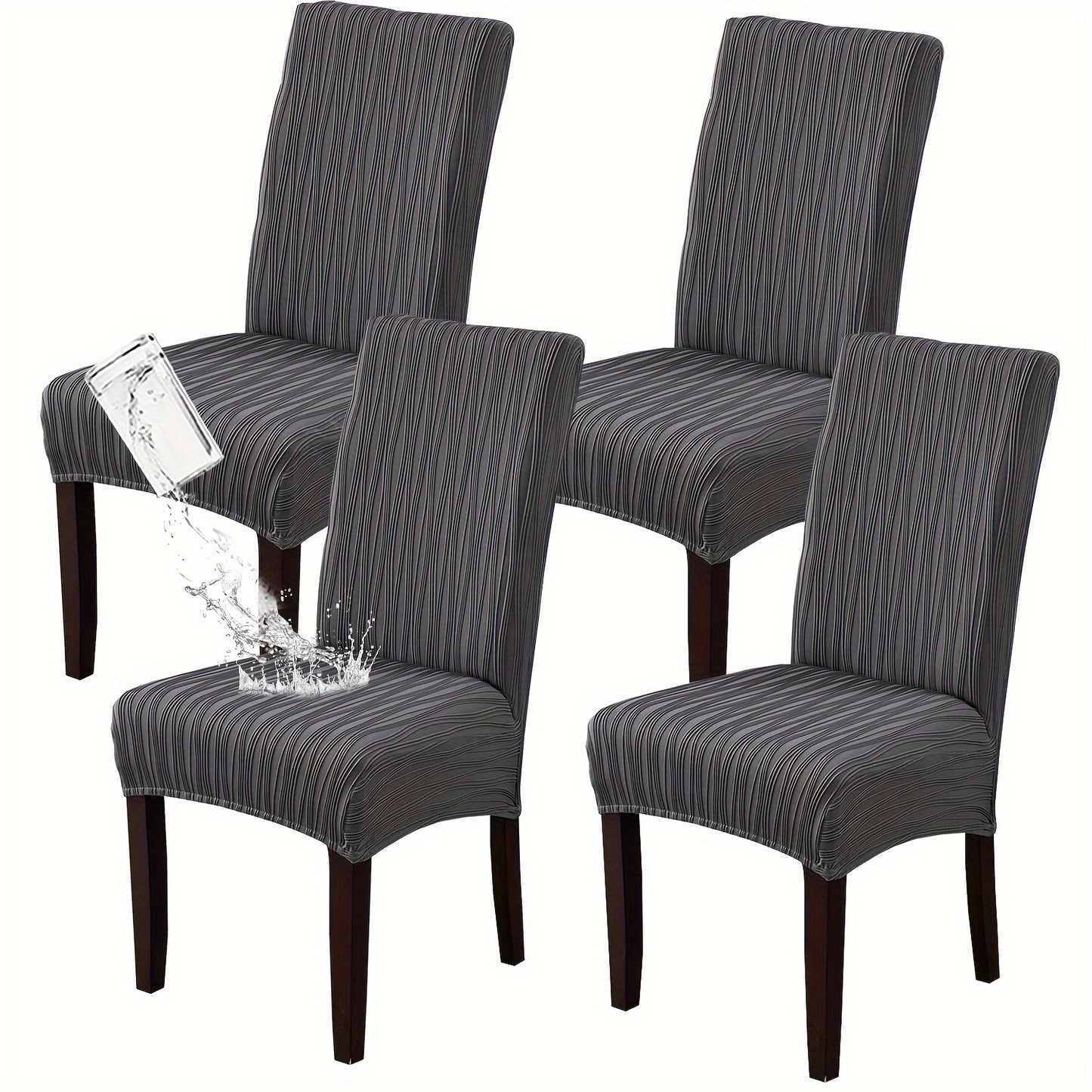 4/6pcs Of Stain-resistant Dining Chair Covers, Restaurant Furniture Protective Covers, Winter Christmas Decor Pet Furniture Protection, Removable And Easy-to-clean Stretch Dining Chair Covers, Valentine's Day Home Decorations
