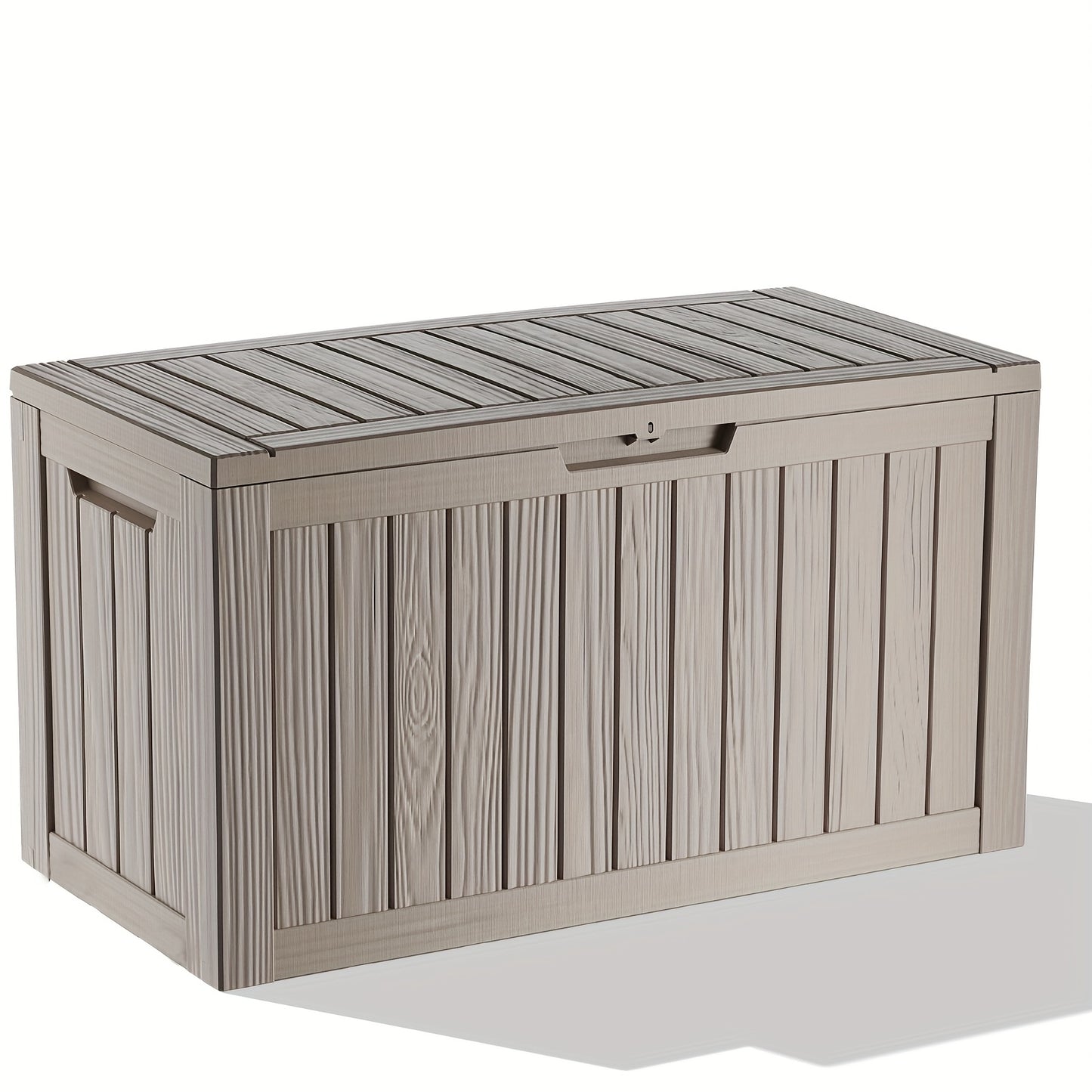 345L/92GAL Storage Capacity Effect with Lockable LidDurable Resin Construction Will Not Rust, Dent Or PeelStrong Enough to Sit Two People UV Protected And Weatherproof Steel Supports for Strength KD Design Easy to Clean& Assemble Halloween, Box