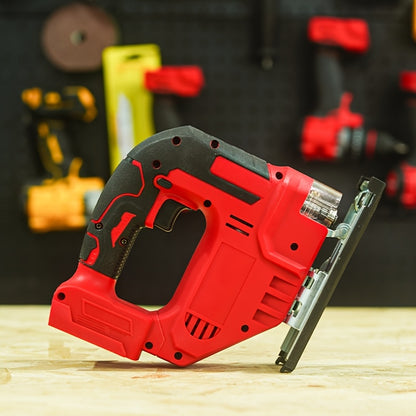 Cordless Jigsaw Tool, Brushless Motor, Variable Speed, Bevel Angle (0°-45°), LED Light, with 3-position Rail Setting for Straight Lines, Curves, Circles, And Cutting (no Battery).