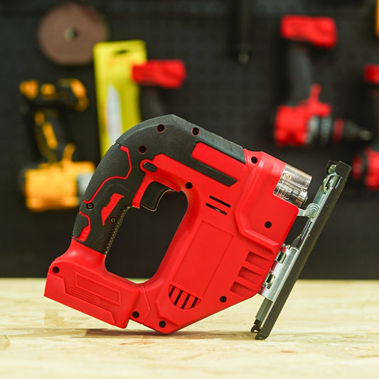 Cordless Jigsaw Tool with Brushless Motor - Variable Speed Bevel Angle 0-45° LED Light 3-Position Rail for Straight Lines Curves Circles Wood Cutting Power Saw (Battery Not Included)