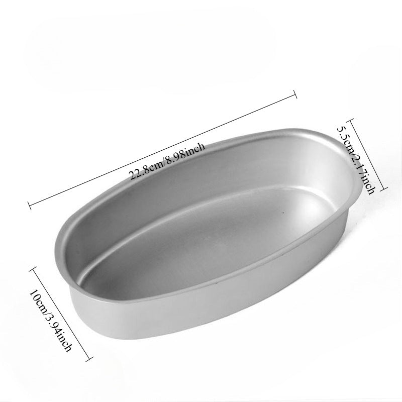 This Set Includes Two Oval Cheese Pans Made of Non-Stick Aluminum, Safe for Oven Use, Perfect for Baking Bread, Cakes, And Meats. Its Versatile Design Makes It Ideal for Both for Home And Bakery Applications