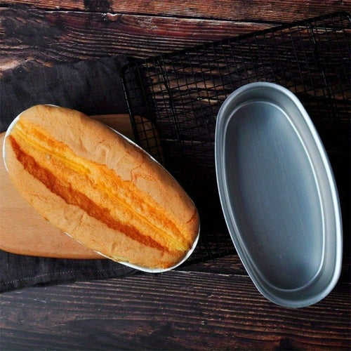 This Set Includes Two Oval Cheese Pans Made of Non-Stick Aluminum, Safe for Oven Use, Perfect for Baking Bread, Cakes, And Meats. Its Versatile Design Makes It Ideal for Both for Home And Bakery Applications