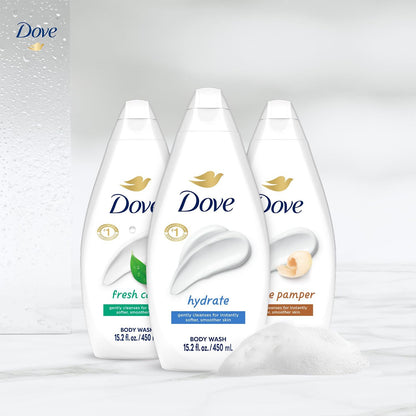 Dove Body Wash 3ct Variety Mix Pack 450ml 15.2 fl oz Each Moisturizing Nourishing Shower Gel Set for Soft Smooth Skin Men Women Daily Use