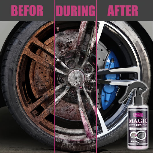 Metal Rust Remover & Rust Eliminator Spray – Fast-Acting Formula for Automotive Tires, Rims, Wheel Bolts & Doors, Furniture Metal Surfaces, Easy Apply Quick Results, 100ml Rust Treatment