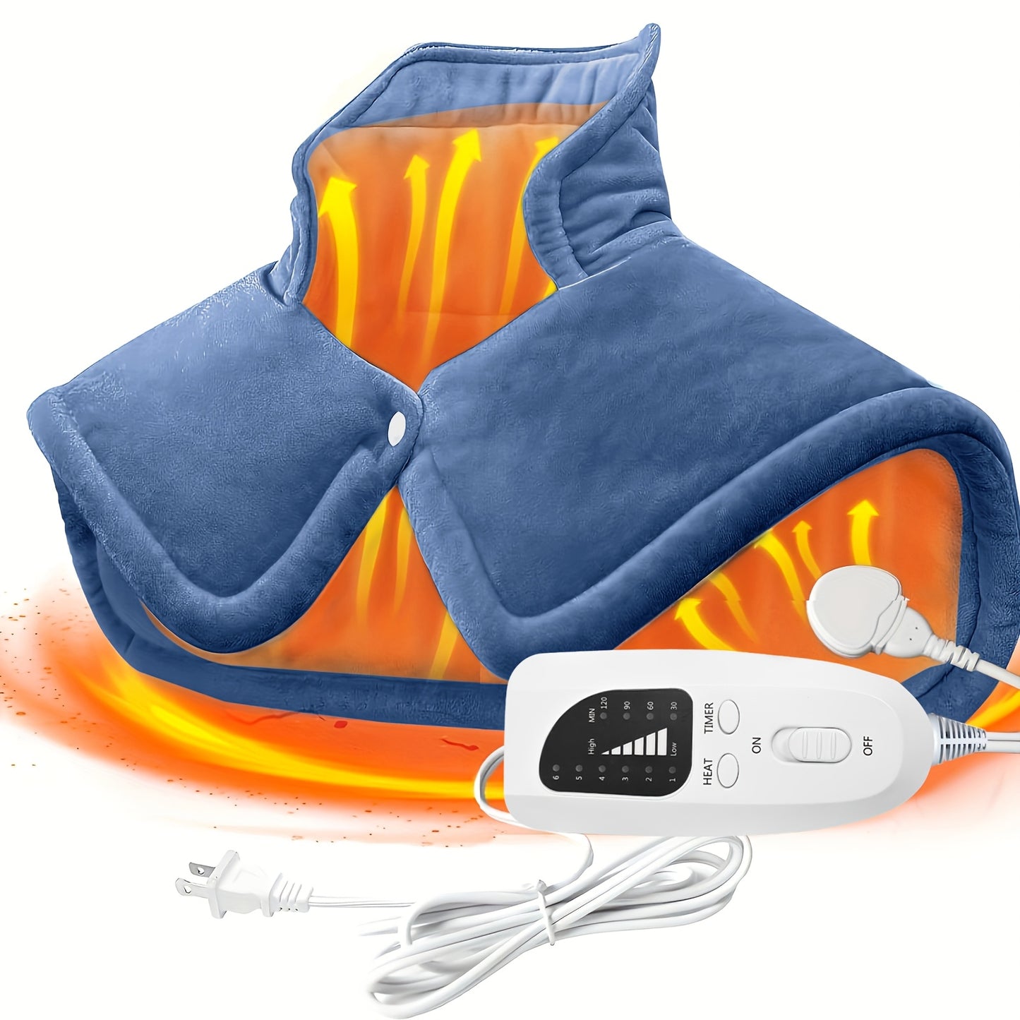 Graphene Heating Shawl Provides Deep, Soothing Warmth for Neck, Back & Shoulders. Made with Ultra-soft, Temperature-regulating Flannel. Machine Washable-perfect Christmas Gift for Women, Men, Moms, Dads & The Whole Family!