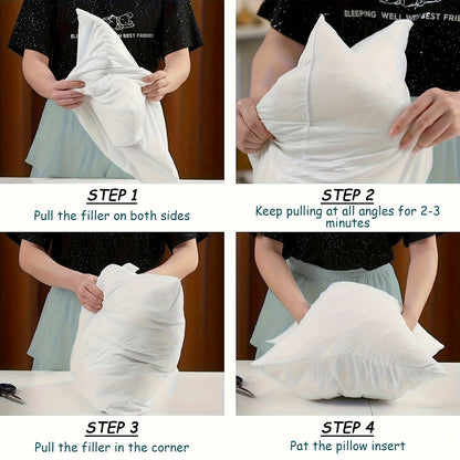 Throw Pillow Inserts Soft Fluffy Hypoallergenic Square Pillow Stuffing Washable Fiber Fill for Sofa Bedroom Living Room 14 16 18 20 22 Inch