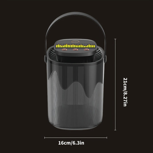 Large Capacity Desktop Humidifier with Night Light – 101oz 3-Nozzle USB Rechargeable Cool Mist Humidifier for Bedroom, Office, Dorm & Home, Quiet Air Humidifier with LED Night Light, Holiday Gift