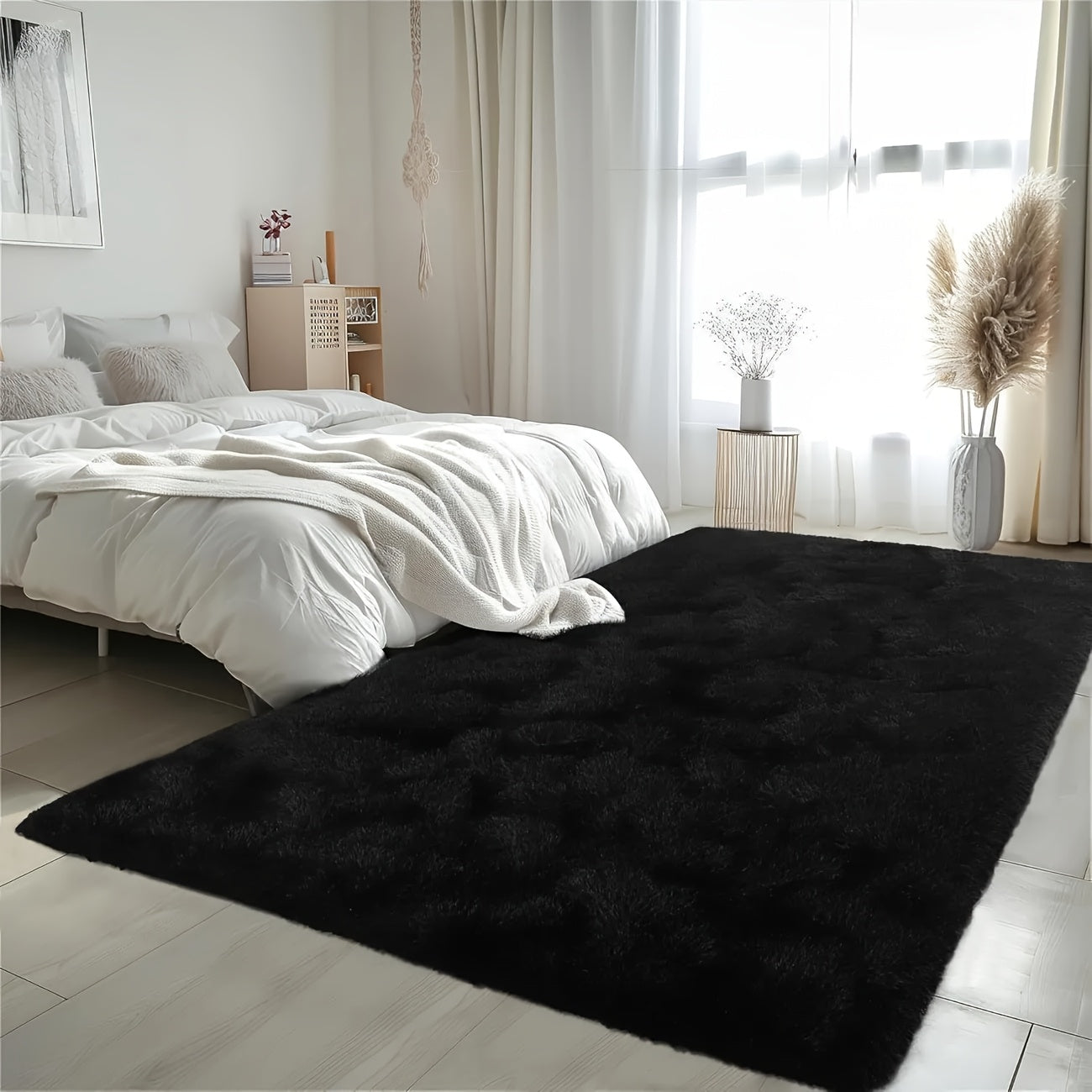 Fluffy Area Rug Large Soft Shag Carpet for Living Room Bedroom – Non-Slip Ultra Thick Plush Floor Mat, Multiple Sizes & Colors, Home Decor