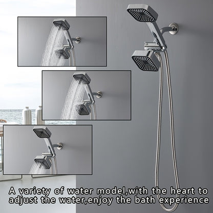 A 4-Inch High-Flow Shower Head And Hose Combination, a Dual-Purpose Handheld Shower Head Kit, a Shower Spray Head Assembly, a Long Hose Three-Way Shower System, a Stationary Shower Head, Bathroom Shower Fixtures For shower use solely