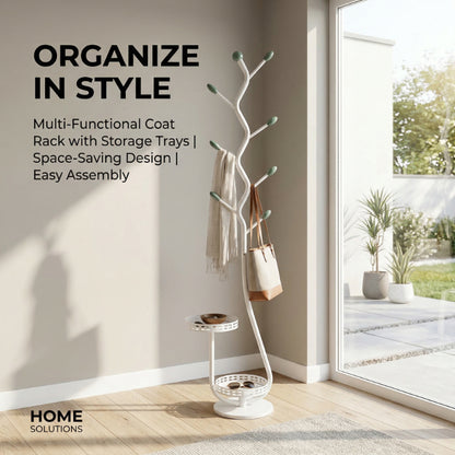 1pc Of Stylish Standalone Metal Clothing Rack with A Shelf - A Versatile Vertical Garment Organizer, Designed for Easy Mobility In for Home Organization - Perfect for Coats, Hats, Scarves, And Additional Items