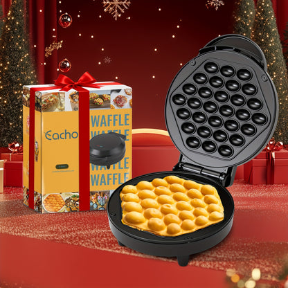 Bubble Waffle Maker, 7-Inch Electric Grill For Hong Kong Egg Waffles, 1000W Fast & Compact With Nonstick Coating, Ready In 5 Mins For Breakfast, Ice Cream Desserts, Ideal Christmas Gift