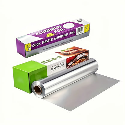 Extra Long 787.4 Inch Disposable Aluminum Foil Roll - Heat Resistant Tin Foil, Suitable for Cooking, Baking, Grilling, Waterproof and Oilproof, Disposable Aluminum Foil Roll, Applicable in Kitchen, BBQ, Picnic | Must-have Item in Kitchen (Package