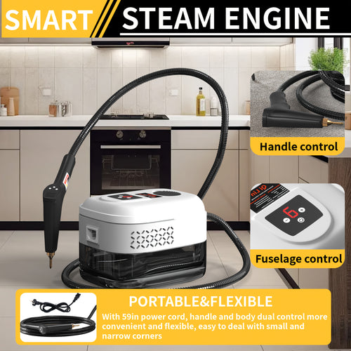 Household High Pressure Steam Cleaner, Steam Cleaner Handheld, High Temperature Carpet Cleaner, Handle Gear Switch Adjustment, LCD Display, 40.58oz Water Tank Capacity, Suitable for Kitchen Fumes, Sofas, Easter Gifts,