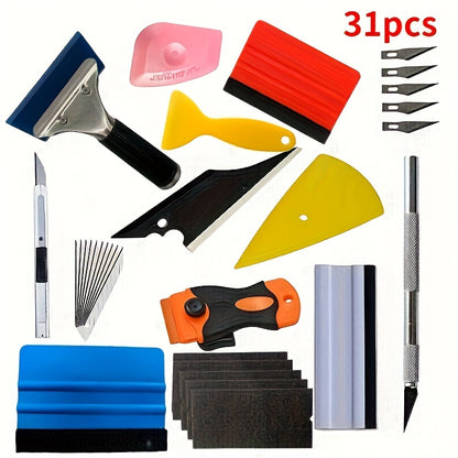 Car Film Tool Glass Cleaning Squeegee Color Change Transparent Film Tendon Scraper Plastic Water Squeegee Water Scraper