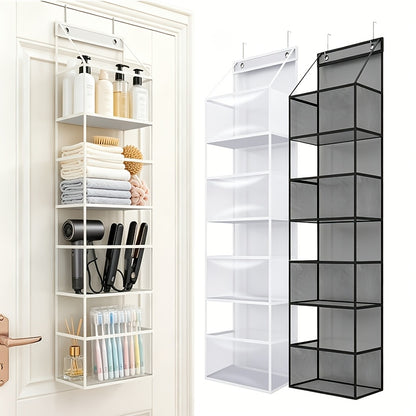 4/ 6 Layer Hanging Storage Bag - Foldable, Non-Woven, White/ Grey/ Black, Window Design, for Bedroom/ Bathroom/ Office, Space Saving, Suitable for Nursery