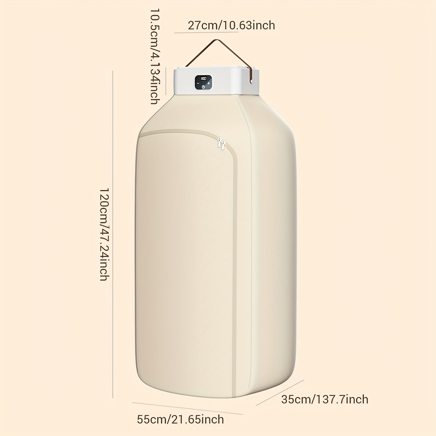 Foldable Clothes Dryer Smart Touch Screen Two-Speed Control Timer Function with Dry Bag Quick Drying Compact Design for Apartments Dorms RVs Home Upgraded Economic