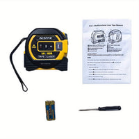 196.85inch Steel Tape + 3937.01inch Laser Ranging + Cross Laser