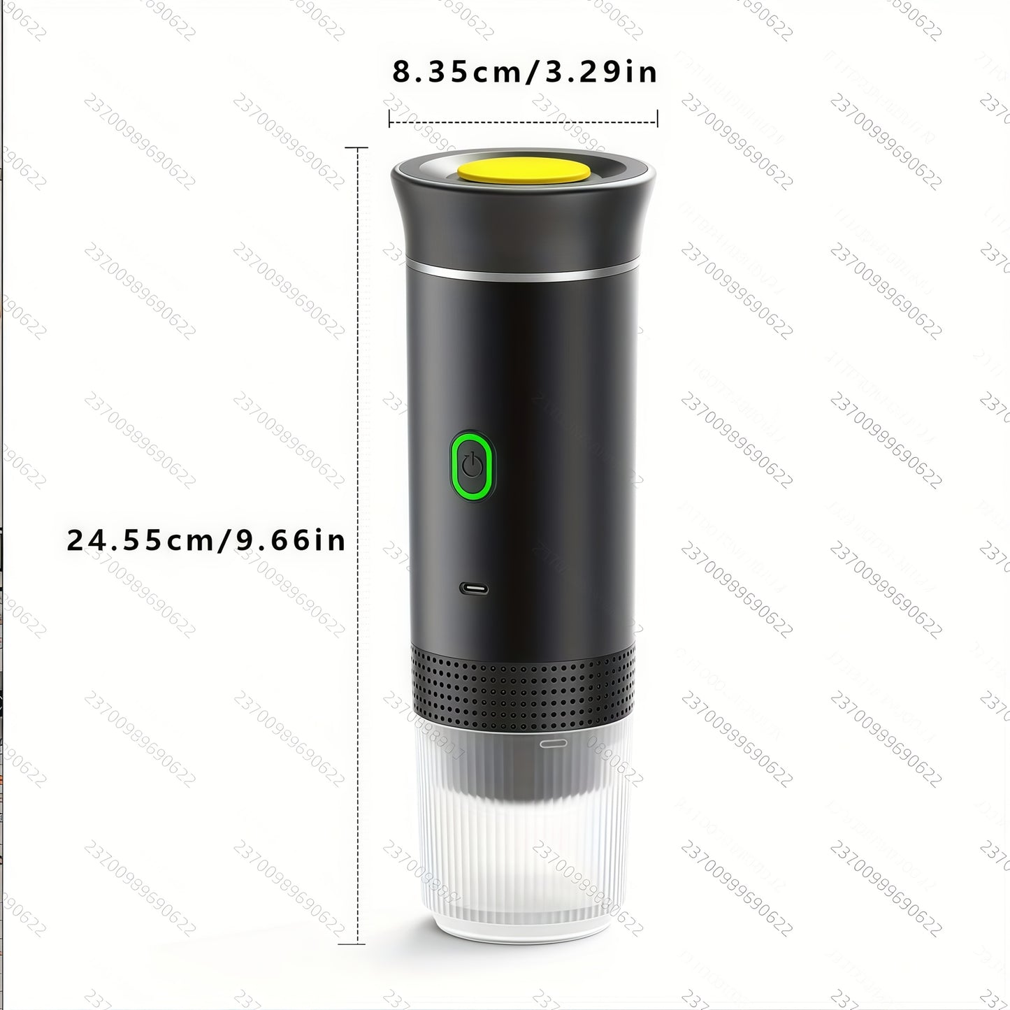 Portable Automatic Capsule Coffee Machine, One-Click Brewing, USB Charging, Stylish Black Transparent Design - Ideal Choice for Travel, Dormitories, And Offices | Portable Kitchen Tool, Suitable for Coffee Lovers, Dormitory Coffee Machine