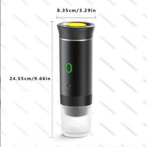 Portable Automatic Capsule Coffee Machine, One-Click Brewing, USB Charging, Stylish Black Transparent Design - Ideal Choice for Travel, Dormitories, And Offices | Portable Kitchen Tool, Suitable for Coffee Lovers, Dormitory Coffee Machine