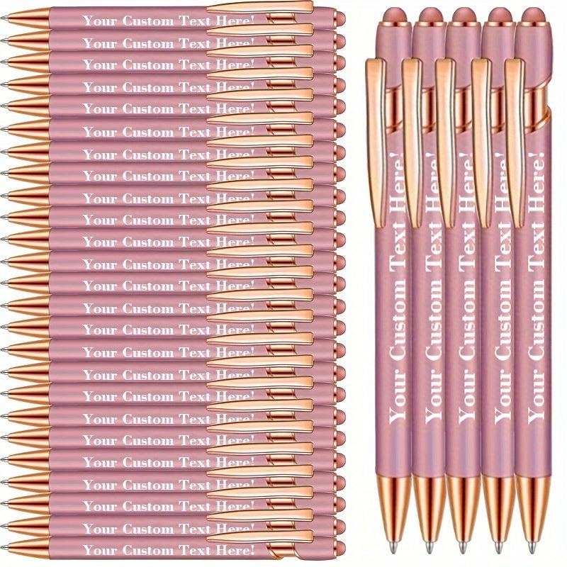 Ballpoint Stylus Pens 30 Pack – 2-in-1 Touchscreen Stylus & Ballpoint Pen with Comfortable Grip, Personalized Engraving, Bulk Set for Office, School, Wedding & Party Favors