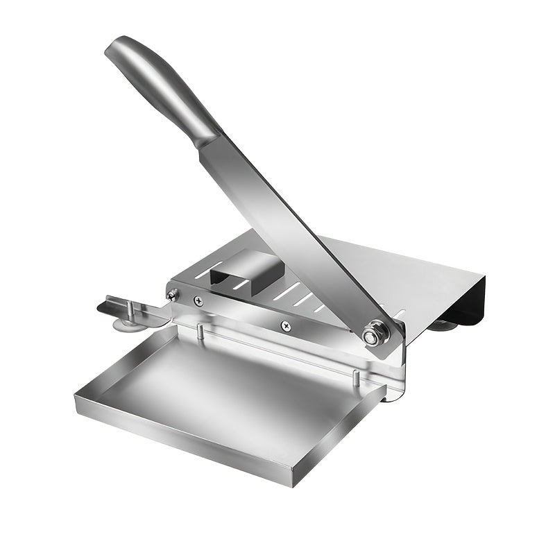 Stainless Steel Manual Meat Slicer Manual Frozen Meat Slicer, Meat Cutter Stainless Steel Beef Slicer, Beef Roll Vegetable Bone Household Easy to Clean