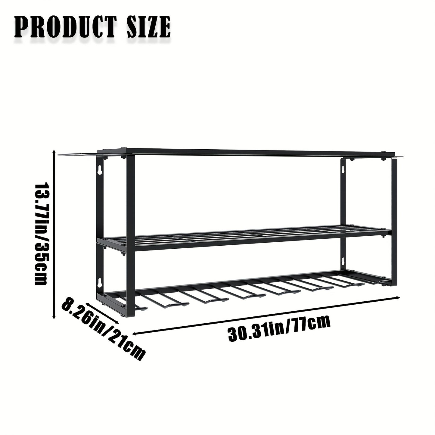 Wall Mount Power Tool Storage Rack, Heavy-Duty 150 Lb Steel 3-Tier & 4-Tier Garage Tool Organizer with 7 Bit Holders – Workshop Shed Basement Wall Storage