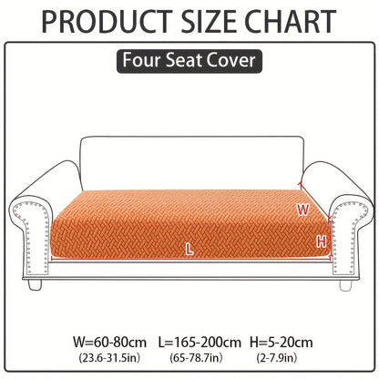 1pc of Wear-Resistant And Non-Slip Sofa Cover, Elastic Stretch L-Shaped Furniture Protector, Suitable for 3/2/1/4 Seat And Sectional Sofas, Made of Polyester Jacquard Fabric, Machine Washable, Ideal for Living Room, Bedroom
