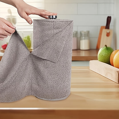 Reusable Microfiber Cleaning Cloths, Paper Towel Washable Tear Away Cleaning Towels Roll, 12x12 Absorbent Rags, Drying Dishcloths for Kitchen, House, and Car