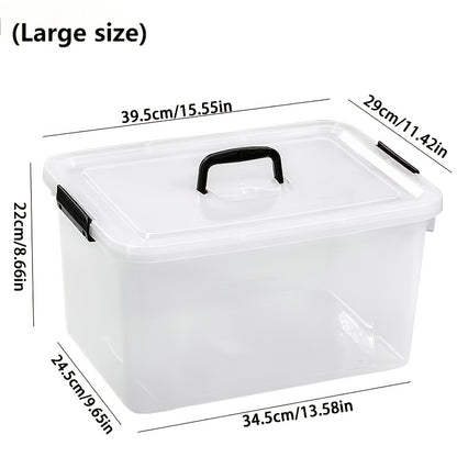 Stackable Clear Plastic Storage Bins with Lids – 6 Pack Large Capacity Clip-On Lid Containers for Home, Closet, Office & Garage Organization (12.7qt / 20.8qt)