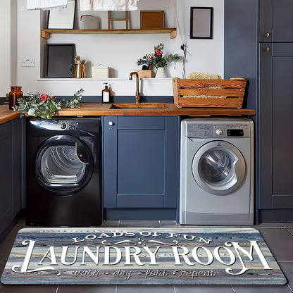 Non-slip Laundry Room Runner Rug, Washable Farmhouse Retro Mat, Home Decor Floor Mat, Laundry Rug for Kitchen, Bathroom Rug, Home Decor, Laundry Room Accessories, Valentine's Day Gift