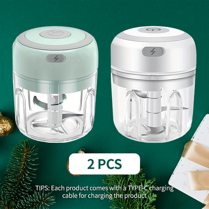 Compact 8.45Oz USB Powered Electric Food Chopper And Garlic Crusher - Includes Meat Mill And Mader Features, Ideal for Quick Kitchen Preparation, Ingredient Preparation Tools, Portable, Suitable for Camping Picnic, Garlic Chopper