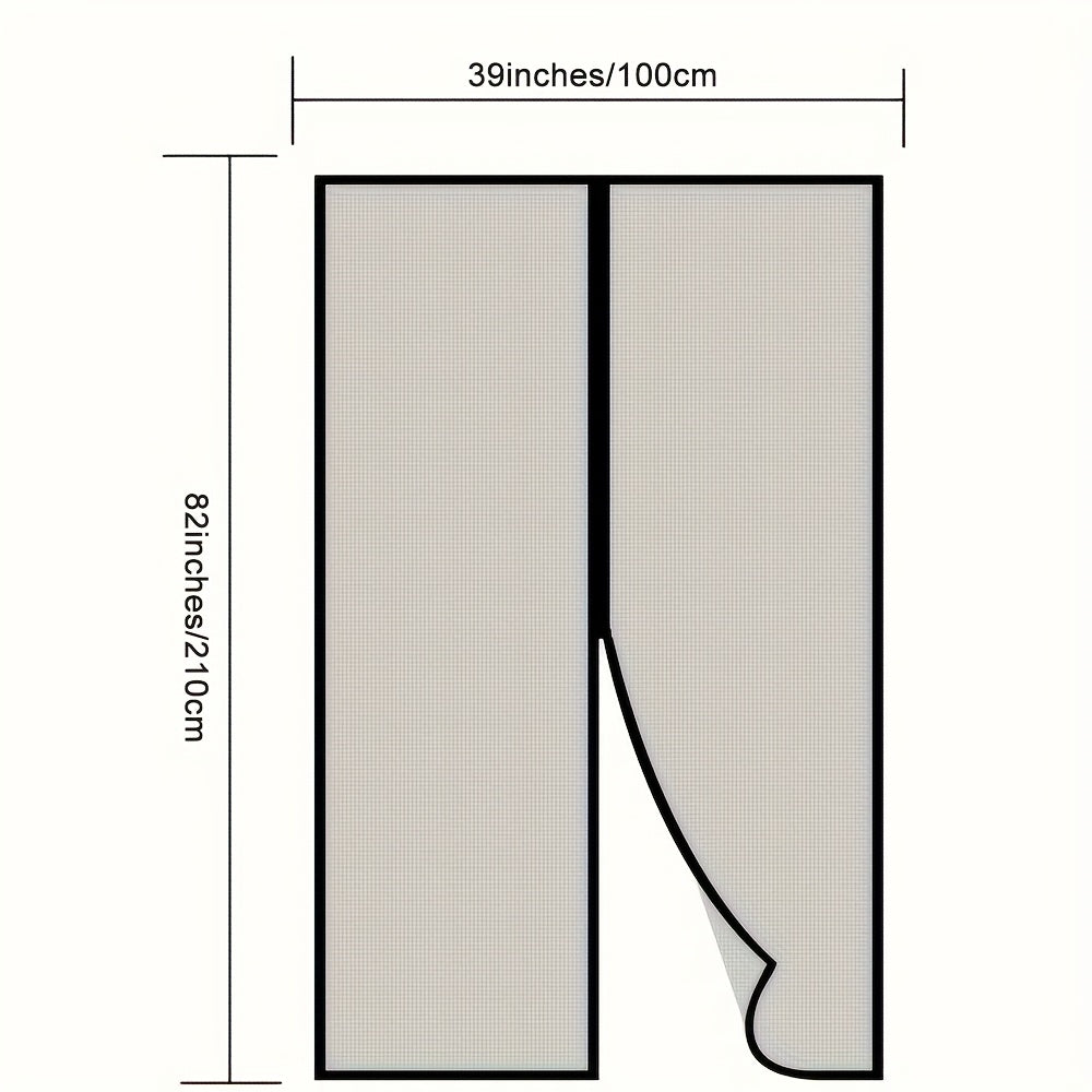 Heavy-Duty Retractable Magnetic Screen Door - Pet-Friendly & Insect Proof Barrier, No Electricity Needed, Magnetic Closure for Patio, Sliding Doors - Durable Polyester Mesh Screen, Easy Installation for Homes with Pets & Open Doors, Magnetic Door Screen,