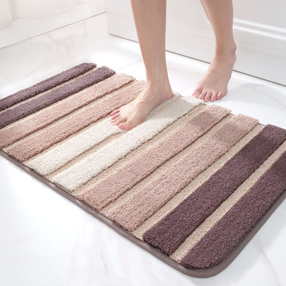 GTNSHUAI Extra Thick Luxury Chenille Bathroom Rug, Non-Slip Absorbent Bath Mat