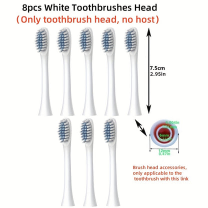 Rechargeable Electric Toothbrush with 6 Cleaning Modes & Smart Timer – USB Sonic Toothbrush for Adults, Replacement Heads Included, 3 Colors, Whitens Teeth & Protects Gums, Great Family Gift
