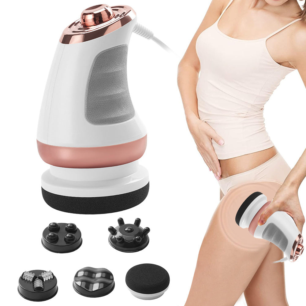 Massage Machine, 5 Massage Heads and 3 Washable Pads, Body Machine, Removal Machine for Abdomen, Waist, Arms, Buttocks and Legs