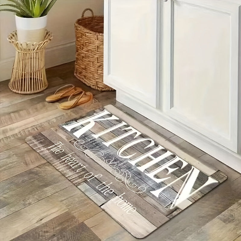 1pc Premium Non-Slip Kitchen Rug, Kitchen Floor Mat - Durable Polyester Floor Mat for Kitchen - Easy to Clean, Washable Hallway and Bathroom Rug, Kitchen Accessories - Home Decor
