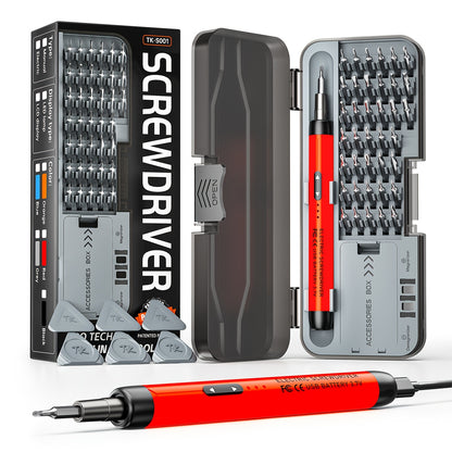 48 in 1 Cordless Electric Screwdriver Set, with 38 Magnetic Precision Bits, USB Rechargeable Lithium Battery, Precision Repair Tool Set for Phones, Laptops, Cameras, Watches, Computers