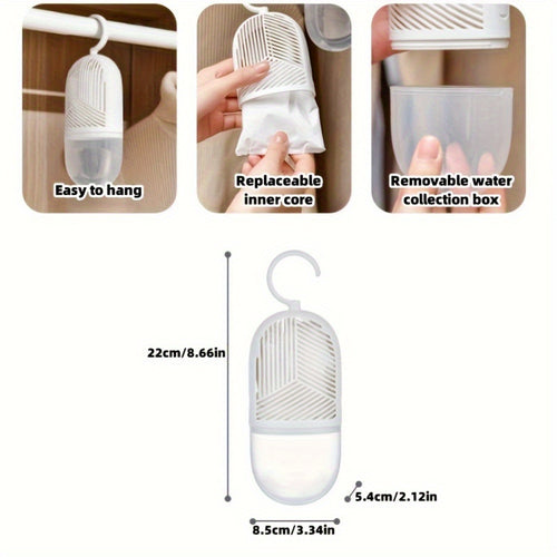 A Collection of 6 Reusable Dehumidifiers with Hooks - Ideal for Hanging in Bedrooms, Bathrooms, And Closets - Resistant to Mildew And Moisture - Does Not Need Electricity - a Great Gift for Loved Ones