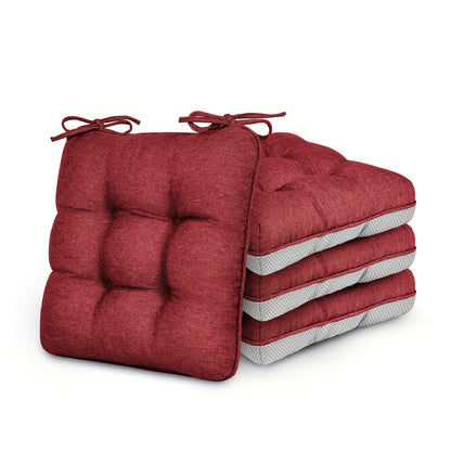 New Year 4/8pcs Memory Foam Chair Cushions, M L Size Available, Outdoor/Indoor Chair Pads for Dining Chairs 4/8 Pack, Seat Cushions for Kitchen, Dining Room, Office, Patio Chair