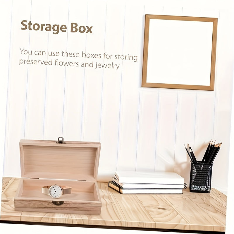 Jewelry Box with Lid & Lock Clasp Set of 3 – Vintage Wooden Storage Boxes for Jewelry, Daily Essentials & Gift Packaging, Versatile Home Organizer in 3 Colors