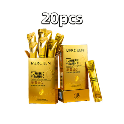 20pcs Of Turmeric Tear Off Facial Mask Can Deeply Moisturize The Skin, Make The Skin Look More Radiant, Delicate And Not Sticky, Suitable For Daily Skin Care, Available To All, Essence Facial Mask, Facial Care, Travel Size, The Best Holiday Gift