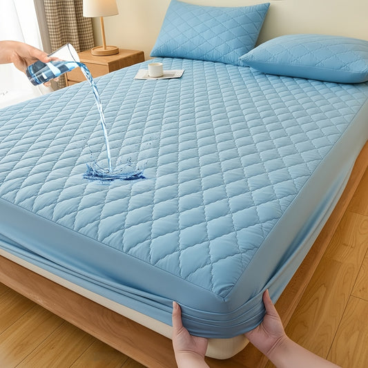 1pc High Quality Mattress Protective Cover - Soft, Breathable & Cooling, Machine Washable, 7 Colors, Fitted for Twin/Full/Queen/King Beds (No Pillowcase). Essential for Home/Hotel Minimalist Bedding.