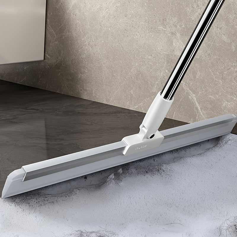 Joybos All-in-One Silicone Squeegee - Broom With Detachable, Rotatable & Long Stainless Steel Handle For Effortless Floor To Ceiling Cleaning - Ideal For Glass, Tile, Wood & Carpet