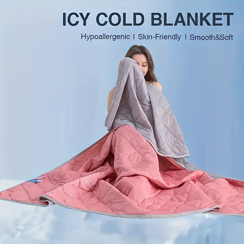 1pc Cooling Blanket, Hot Sleeper Extra Large 78*90 Inches 59*78 Inches Summer Cooling Blanket, Lightweight Air-cooled Comforter, Adult Heat Absorption Soft And Breathable Smooth Air Conditioner By Cool Breathable Moisture Absorption And Perspiration