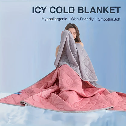 1pc Cooling Blanket, Hot Sleeper Extra Large 78*90 Inches 59*78 Inches Summer Cooling Blanket, Lightweight Air-cooled Comforter, Adult Heat Absorption Soft And Breathable Smooth Air Conditioner By Cool Breathable Moisture Absorption And Perspiration