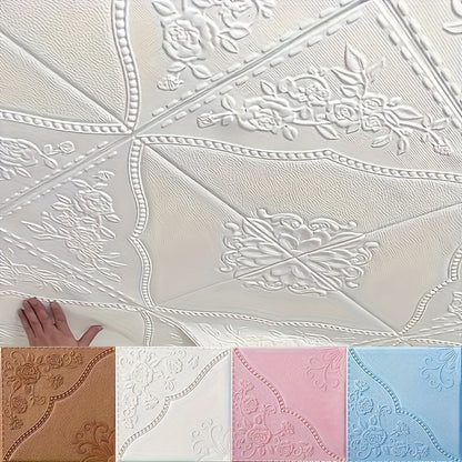 Peel and Stick Tile Stickers 13.78x13.78in Self-Adhesive Glam Plaid Pattern Wall Tiles for Kitchen Bathroom Living Room – 50pcs PVC Waterproof Removable Backsplash Decor