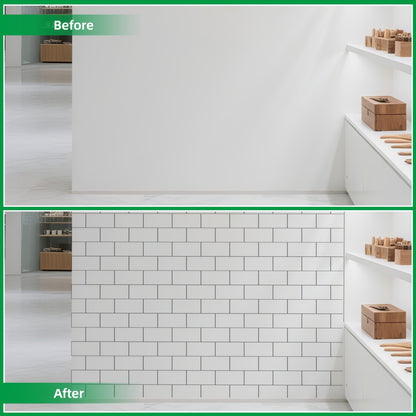 Peel and Stick Subway Tiles 102 Pieces 3x6 Inch Glossy White PVC Self Adhesive Kitchen Backsplash Bathroom Fireplace Wall Panels Waterproof Heatproof Scratch Resistant DIY Remodeling